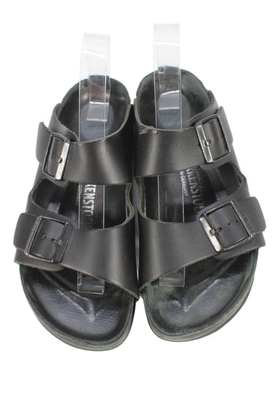 Birkenstock Womens Leather Arizona Slide On Sandals Black Size 39 9