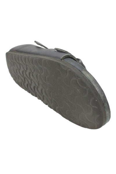 Birkenstock Womens Leather Arizona Slide On Sandals Black Size 39 9