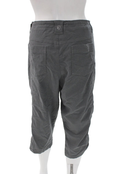 Kuhl Women Gray Capri Pants Button Closure Inseam 23in Size 16