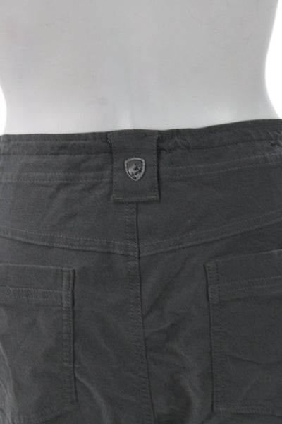 Kuhl Women Gray Capri Pants Button Closure Inseam 23in Size 16