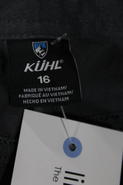 Kuhl Women Gray Capri Pants Button Closure Inseam 23in Size 16