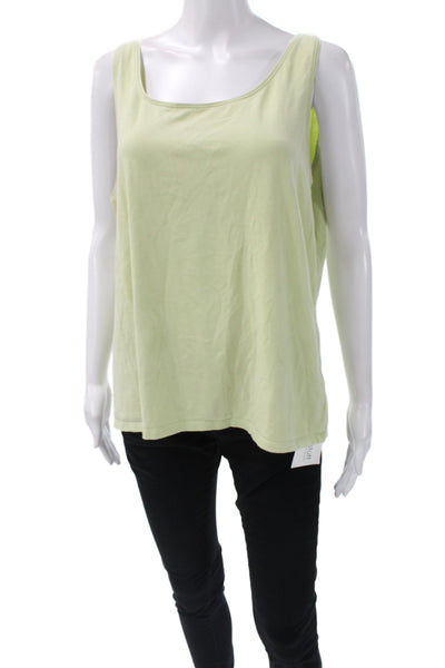 Eileen Fisher Women Basic Sleeveless Scoop Neck Organic Cotton Tank Size XL