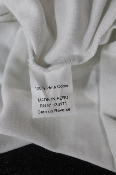 Planet Womens Tunic Sleeveless Scoop Neck White 100% Pima Cotton Size 3