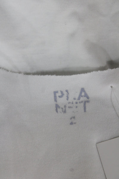 Planet Womens Tunic Sleeveless Scoop Neck White 100% Pima Cotton Size 3