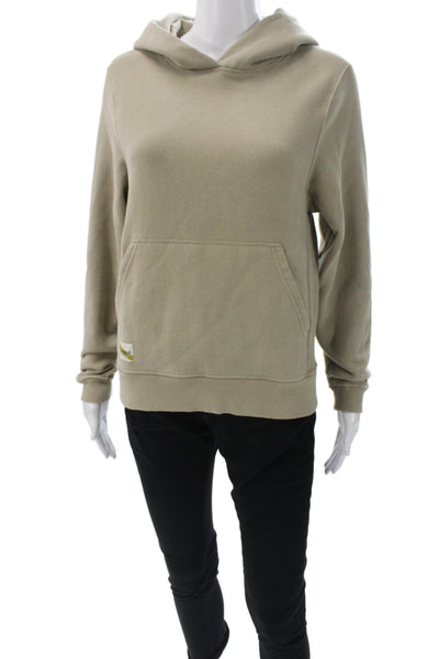 Tracksmith Unisex Pullover Hoodie Beige Crew Neck Long Sleeve Size S