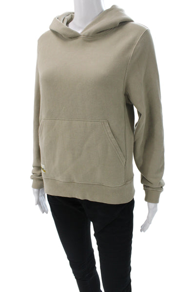 Tracksmith Unisex Pullover Hoodie Beige Crew Neck Long Sleeve Size S
