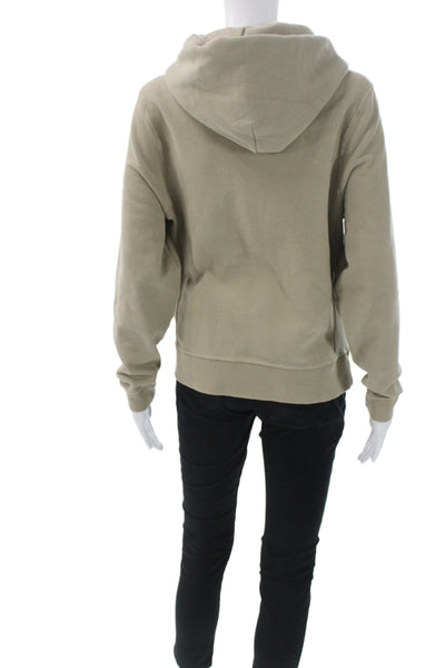 Tracksmith Unisex Pullover Hoodie Beige Crew Neck Long Sleeve Size S