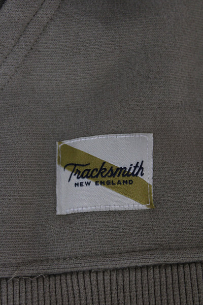 Tracksmith Unisex Pullover Hoodie Beige Crew Neck Long Sleeve Size S
