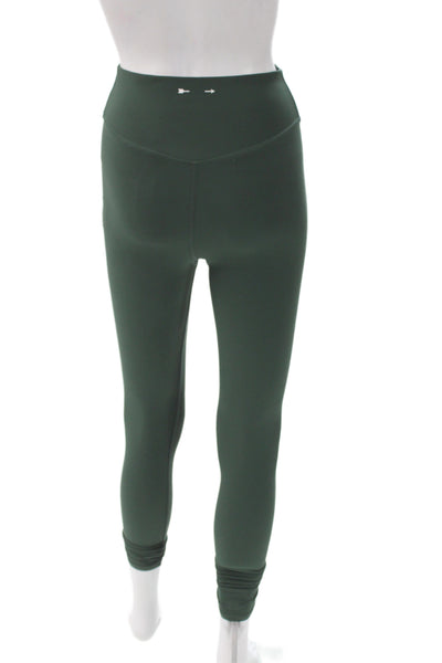 The Upside Womens Ankle Leggings Green Athleisure Pull On Size 6