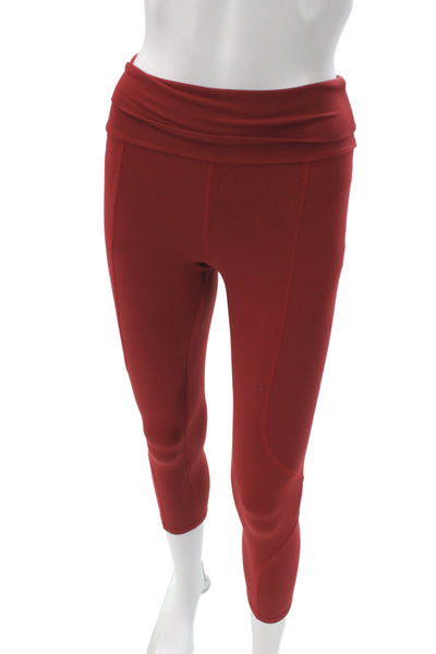 Live the Process Womens Red Capri Leggings Supplex Athleisure Size PXS