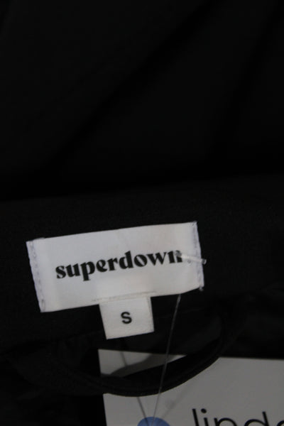 Superdown Women Basic Jacket Black Button Polyester Long Sleeve Size S