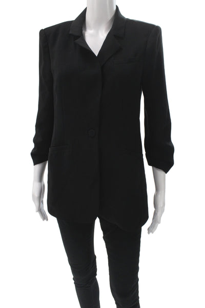 Cinq à Sept Women Basic Jacket Black Button 3/4 Sleeve Size 6