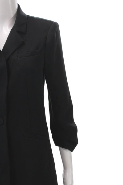 Cinq à Sept Women Basic Jacket Black Button 3/4 Sleeve Size 6