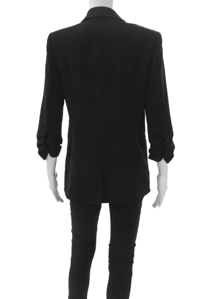 Cinq à Sept Women Basic Jacket Black Button 3/4 Sleeve Size 6