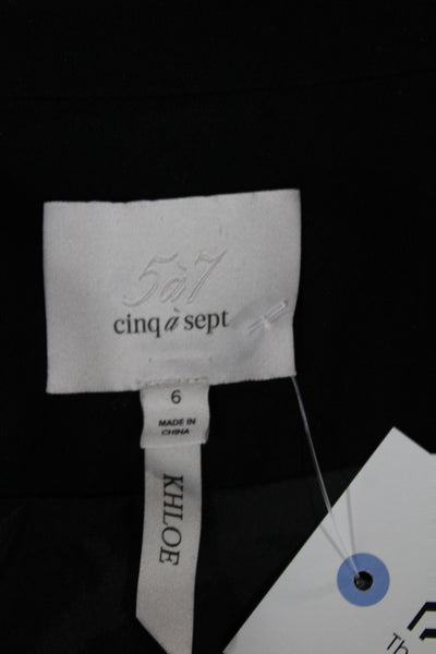 Cinq à Sept Women Basic Jacket Black Button 3/4 Sleeve Size 6
