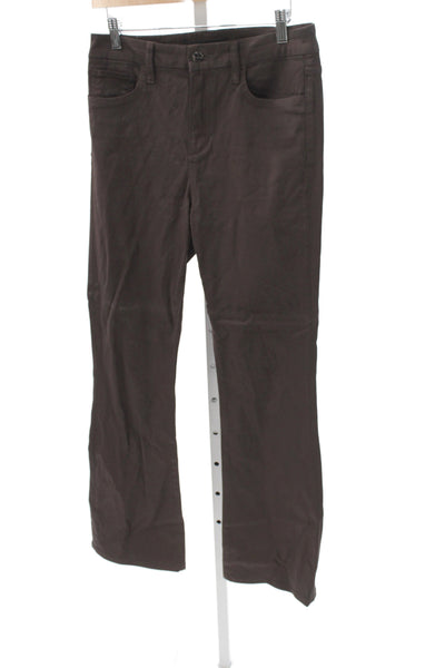 Joes Women Chino Pants Brown High Waist Button 52% Cotton Size 29