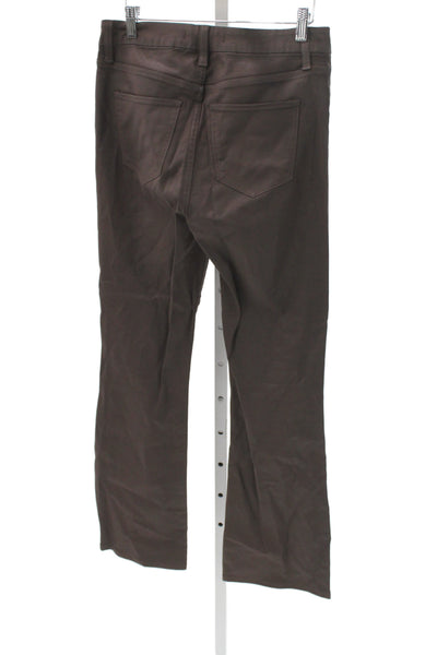 Joes Women Chino Pants Brown High Waist Button 52% Cotton Size 29