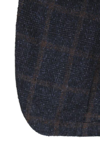 Daniel Cremieux Mens Blue Plaid Linen Blazer Button Size 52