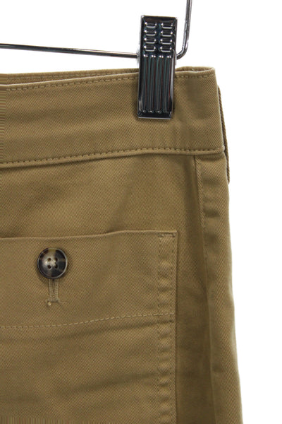 J Crew Women Chino Pants Beige Cotton Button 26in Inseam Size 24