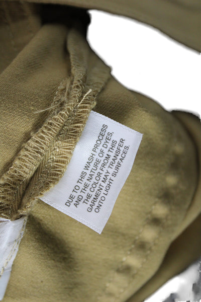 J Crew Women Chino Pants Beige Cotton Button 26in Inseam Size 24