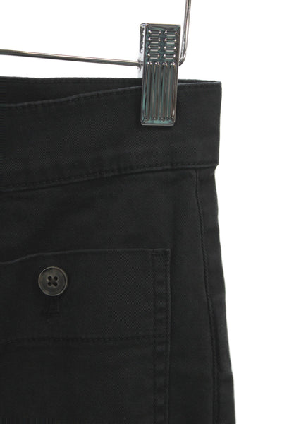 J Crew Womens Cropped Black Cotton Petite Pants Size 25