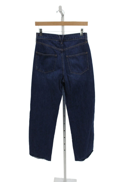 Veronica Beard Womens Blue High Waist Straight Jeans 29in Cotton Size 26