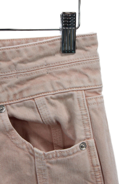 Veronica Beard Women Cropped High Waist Pink Cotton Jeans Size 26