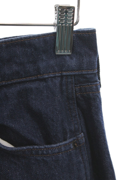Veronica Beard Womens High Waist Wide Leg Jeans Blue Button Fly Cotton Size 26