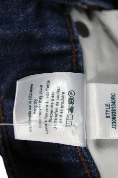 Veronica Beard Womens High Waist Wide Leg Jeans Blue Button Fly Cotton Size 26