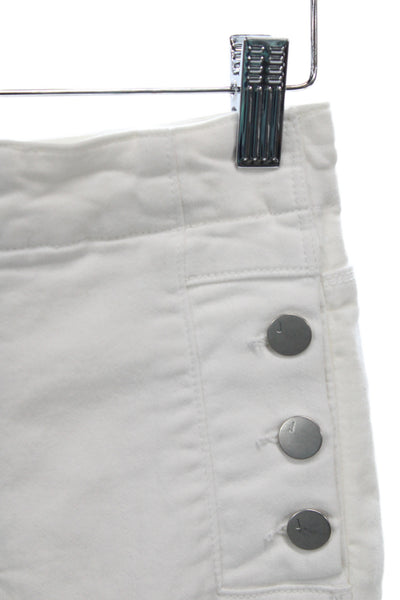 J Brand Women Skinny White Jeans Mid Rise Button 30 Inseam Size 26