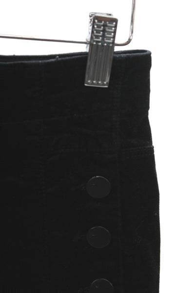J Brand Womens Black Ankle Pants Mid Rise Button Size 26