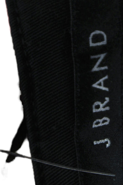 J Brand Womens Black Ankle Pants Mid Rise Button Size 26