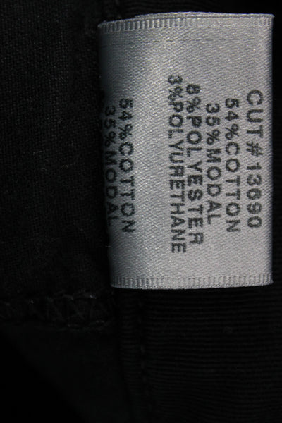 J Brand Womens Black Ankle Pants Mid Rise Button Size 26