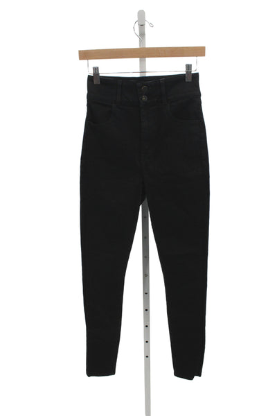 J Brand Womens Skinny Black Jeans Cotton High Rise Size 26
