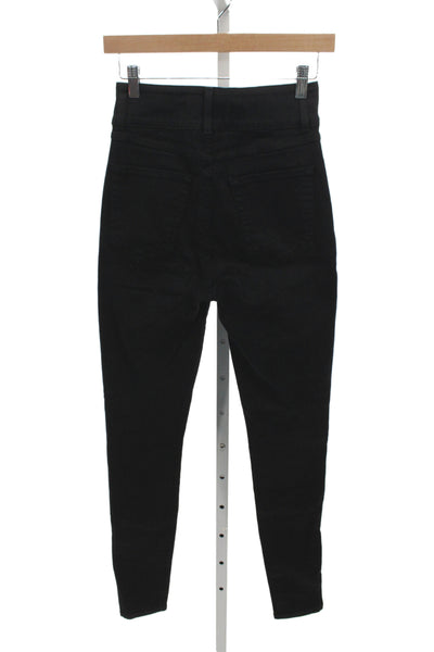 J Brand Womens Skinny Black Jeans Cotton High Rise Size 26