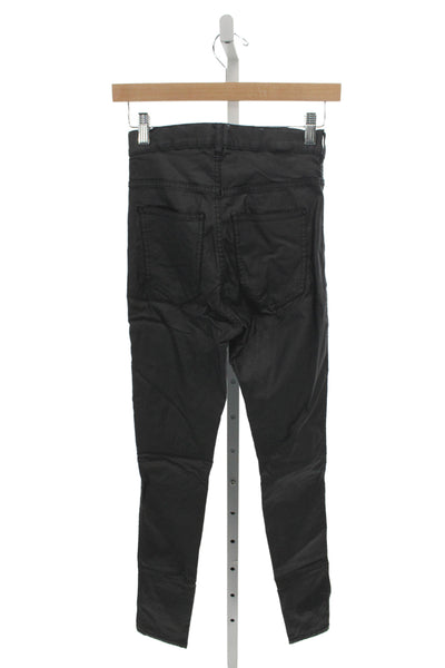 Dr. Denim Womens Skinny Black Jeans Viscose Button Mid Rise Size S