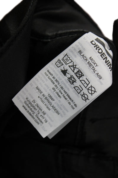 Dr. Denim Womens Skinny Black Jeans Viscose Button Mid Rise Size S