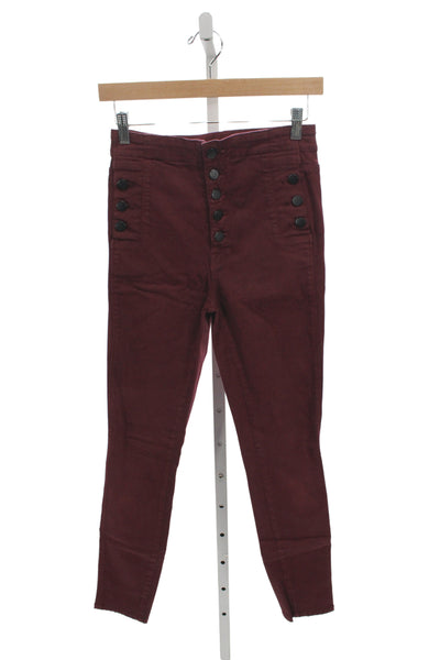 J Brand Women Skinny High Rise Red Jeans Size 26