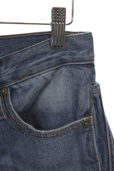 Frame Womens Wide-Leg Blue Jeans Cotton Blend Mid Rise Button Size 26