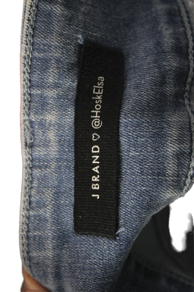 J Brand Womens Blue Skinny Jeans Mid Rise Button Fly Size 26