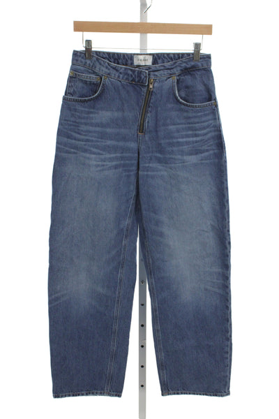 Frame Womens Wide Leg Jeans Blue Cotton High Rise Inseam 28 Size 26