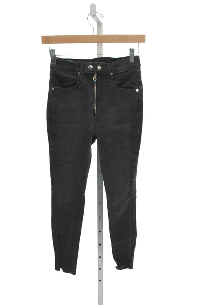 Rag & Bone Women Skinny Black Jeans Modal Button Size 26