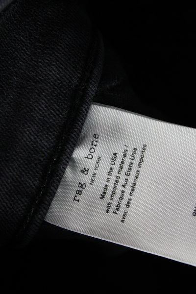 Rag & Bone Women Skinny Black Jeans Modal Button Size 26