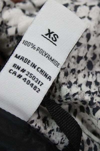 Varley Women White Animal Print Puffer Jacket Polyamide Size XS