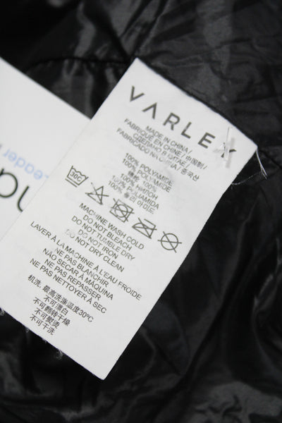 Varley Women White Animal Print Puffer Jacket Polyamide Size XS