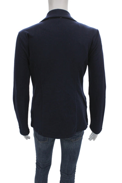 Neiman Marcus Women Basic Jacket Blue Cotton Button Long Sleeve Size S