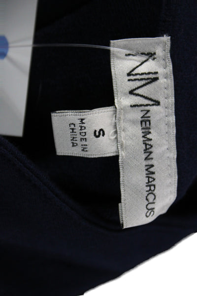 Neiman Marcus Women Basic Jacket Blue Cotton Button Long Sleeve Size S