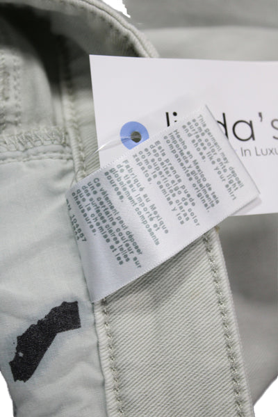 AG Adriano Goldschmied Womens Skinny Beige Cotton Jeans Button Mid Rise Size 26