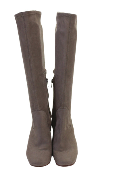 Bernardo Womens Side Zip Block Heel Suede Knee High Boots Brown Size 6.5