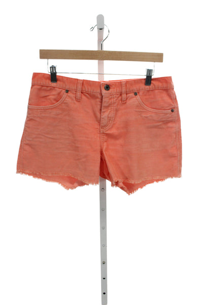 Carve Designs Women Cut-Off Shorts Orange Organic Cotton Size 6